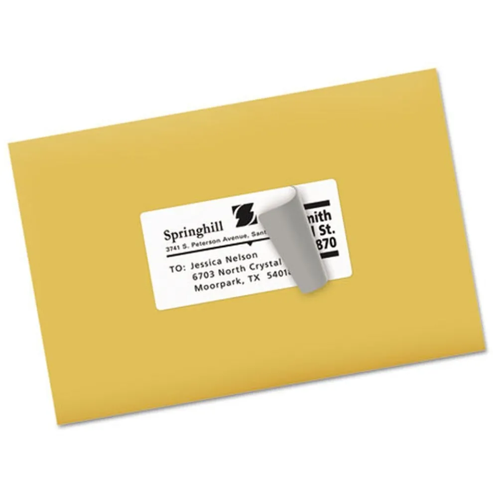 Avery 2 in. x 4 in. Shipping Labels with TrueBlock Technology for Laser Printers - White (10/Sheet, 250 Sheets/Box)