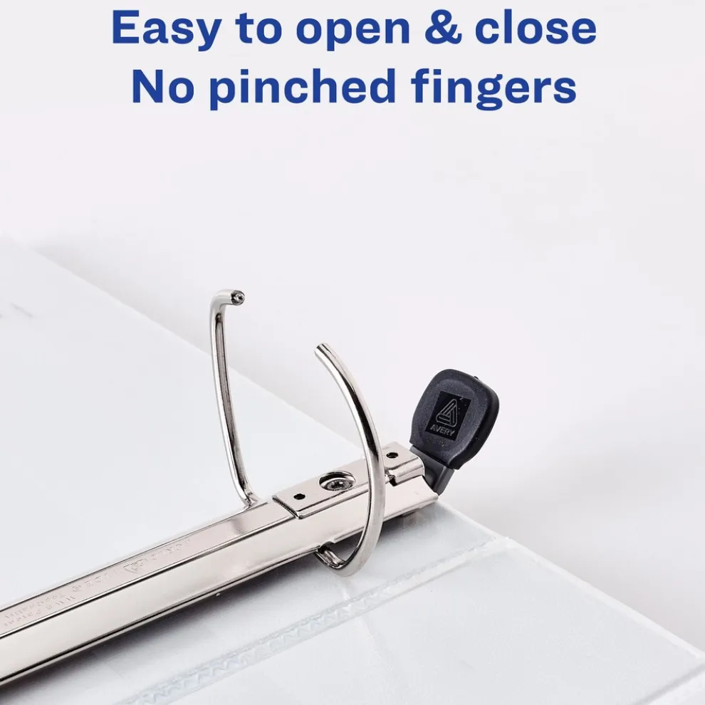 Avery One Touch EZD Rings 3 Rings 2 in. Capacity 11 in. x 8.5 in. Heavy-Duty DuraHinge View Binder - White (6/Carton)