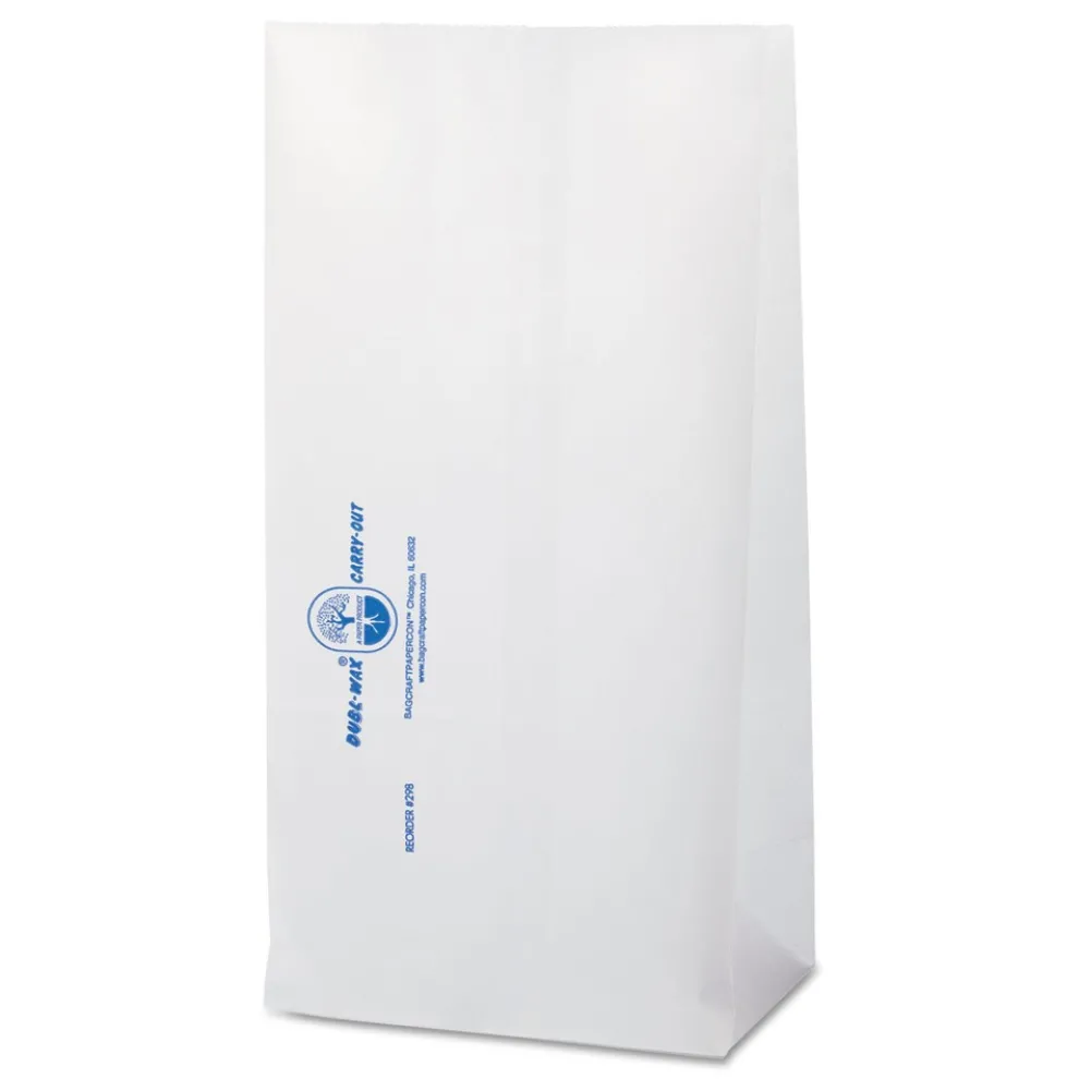Bagcraft Dubl Wax 6.13 in. x 12.38 in. SOS Bakery Bags - White (1000/Carton)