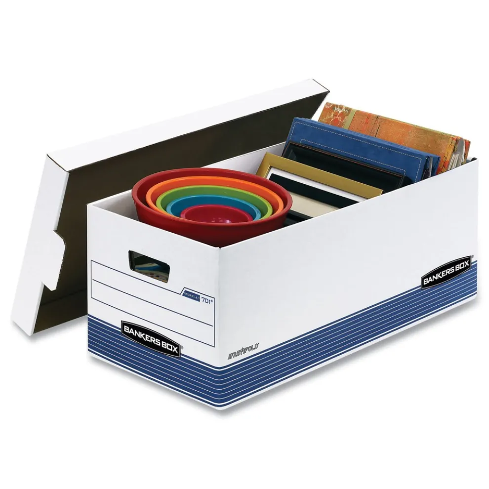 Bankers Box STOR/FILE Medium Duty 12 in. x 25.38 in. s 10.25 in. Storage Boxes - White (20/Carton)