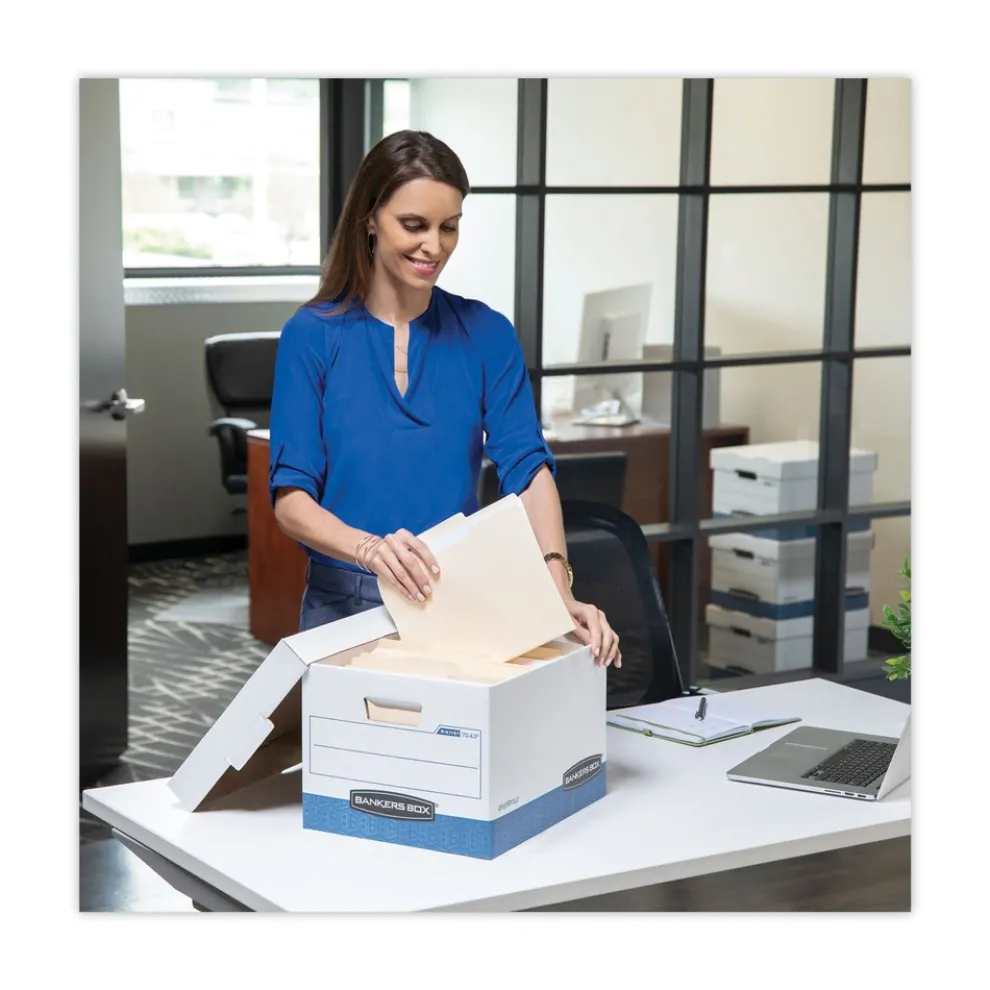 Bankers Box STOR/FILE Medium Duty 12 in. x 25.38 in. s 10.25 in. Storage Boxes - White (20/Carton)