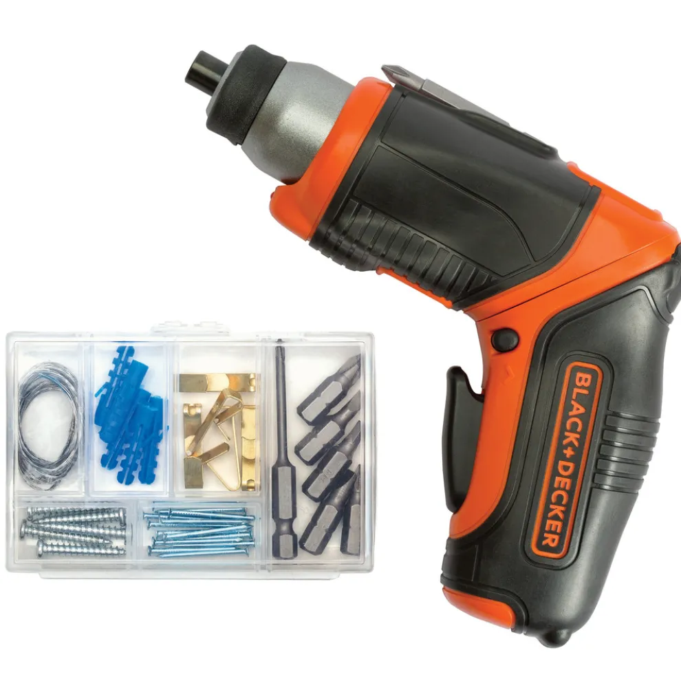 Black & Decker 4V MAX Lithium-Ion Brushed Cordless Screwdriver with Picture-Hanging Kit