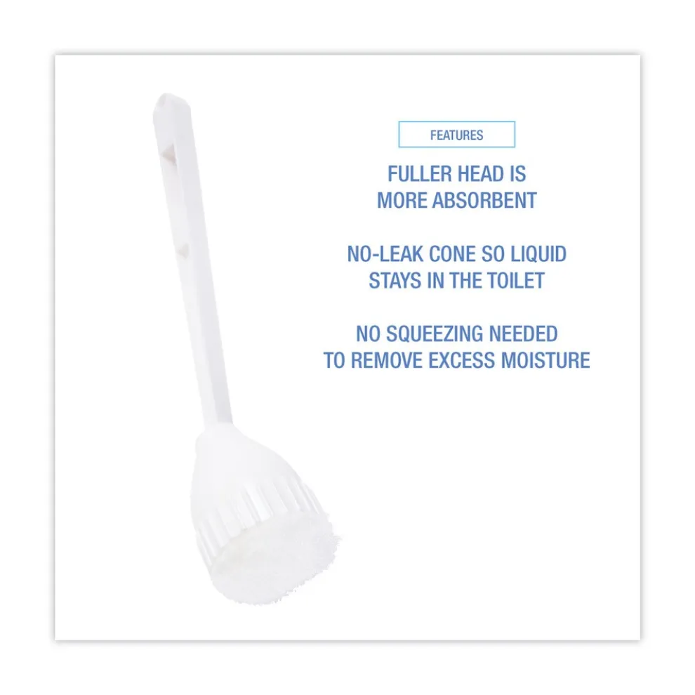 Boardwalk 528121 2 in. Cone Toilet Bowl Mop with 10 in. Handle - White (25/Carton)