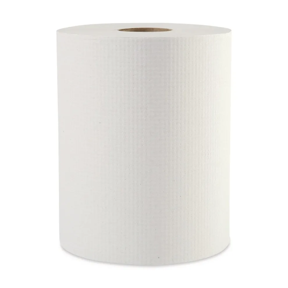 Boardwalk 8123 2 in. Core 1-Ply 8 in. x 600 ft. Hardwound Paper Towels - White (12/Carton)