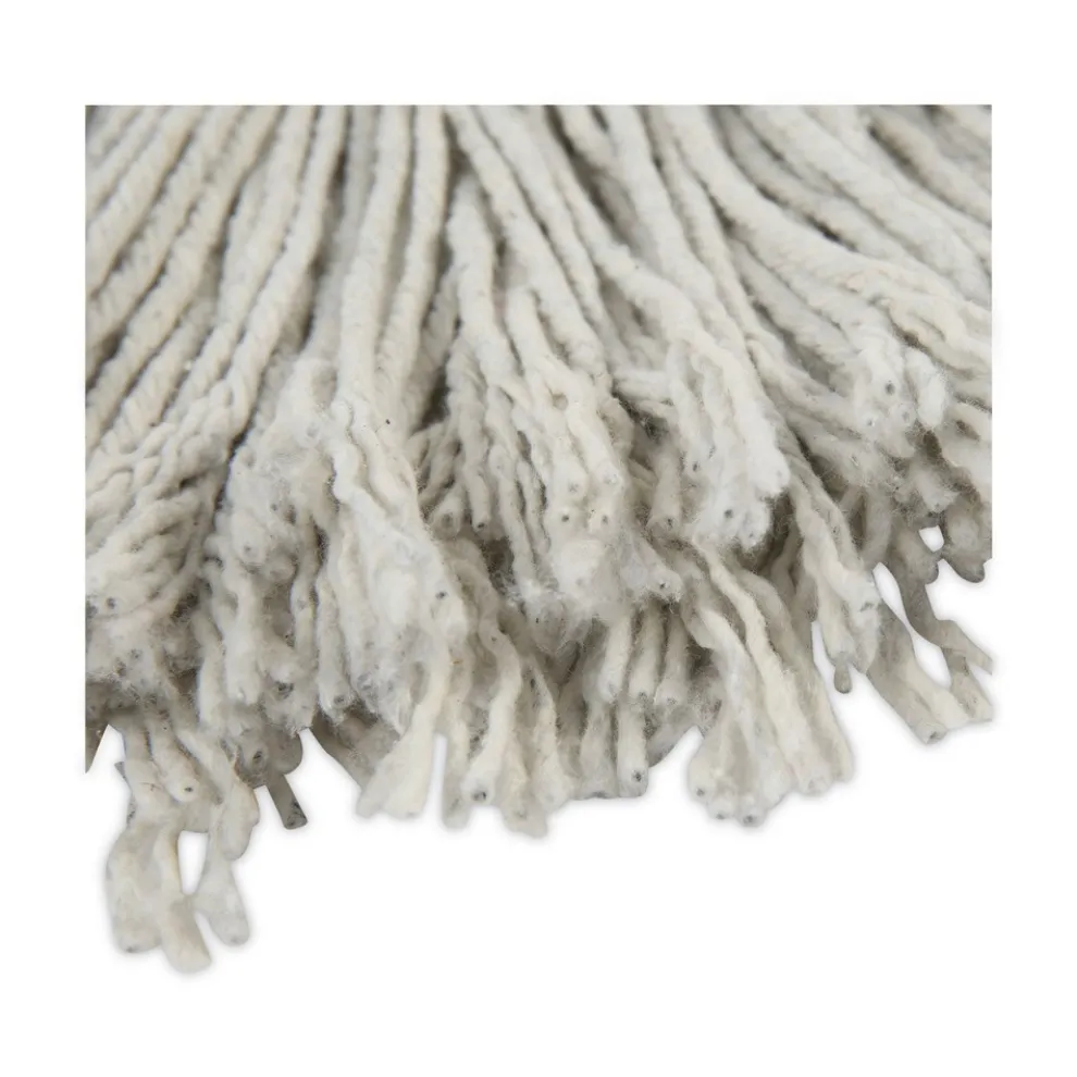 Boardwalk #24 Banded Cotton Mop Heads - White (12/Carton)