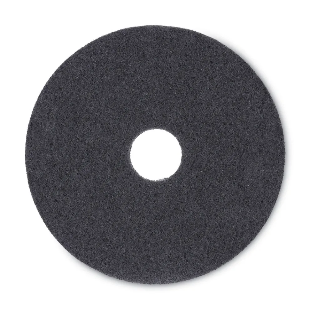 Boardwalk 16 in. Diameter Stripping Floor Pads - Black (5/Carton)