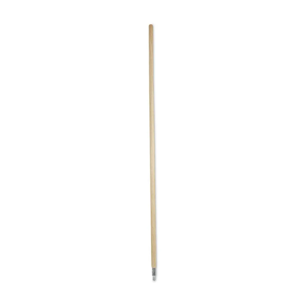 Boardwalk 1.13 in. Diameter x 60 in. Handle Length Metal Tip Threaded Hardwood Broom Handle - Natural