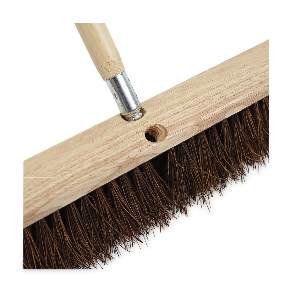 Boardwalk 1.13 in. Diameter x 60 in. Handle Length Metal Tip Threaded Hardwood Broom Handle - Natural