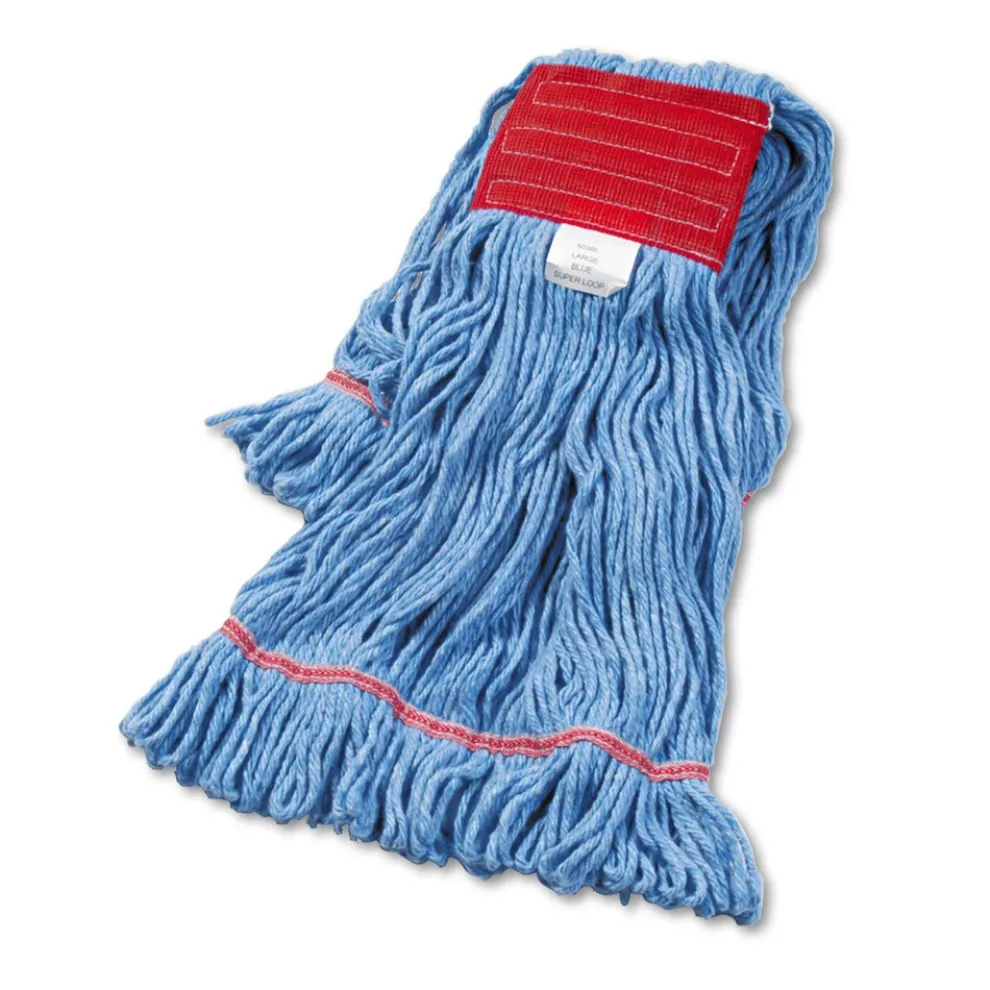 Boardwalk 5 in. Super Loop Cotton/Synthetic Fiber Wet Mop Head - Large, Blue