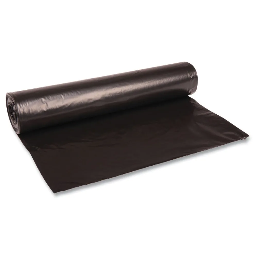 Boardwalk 43 in. x 47 in. 56 gal. 1.2 mil Recycled Low-Density Polyethylene Can Liners - Black (100/Carton)
