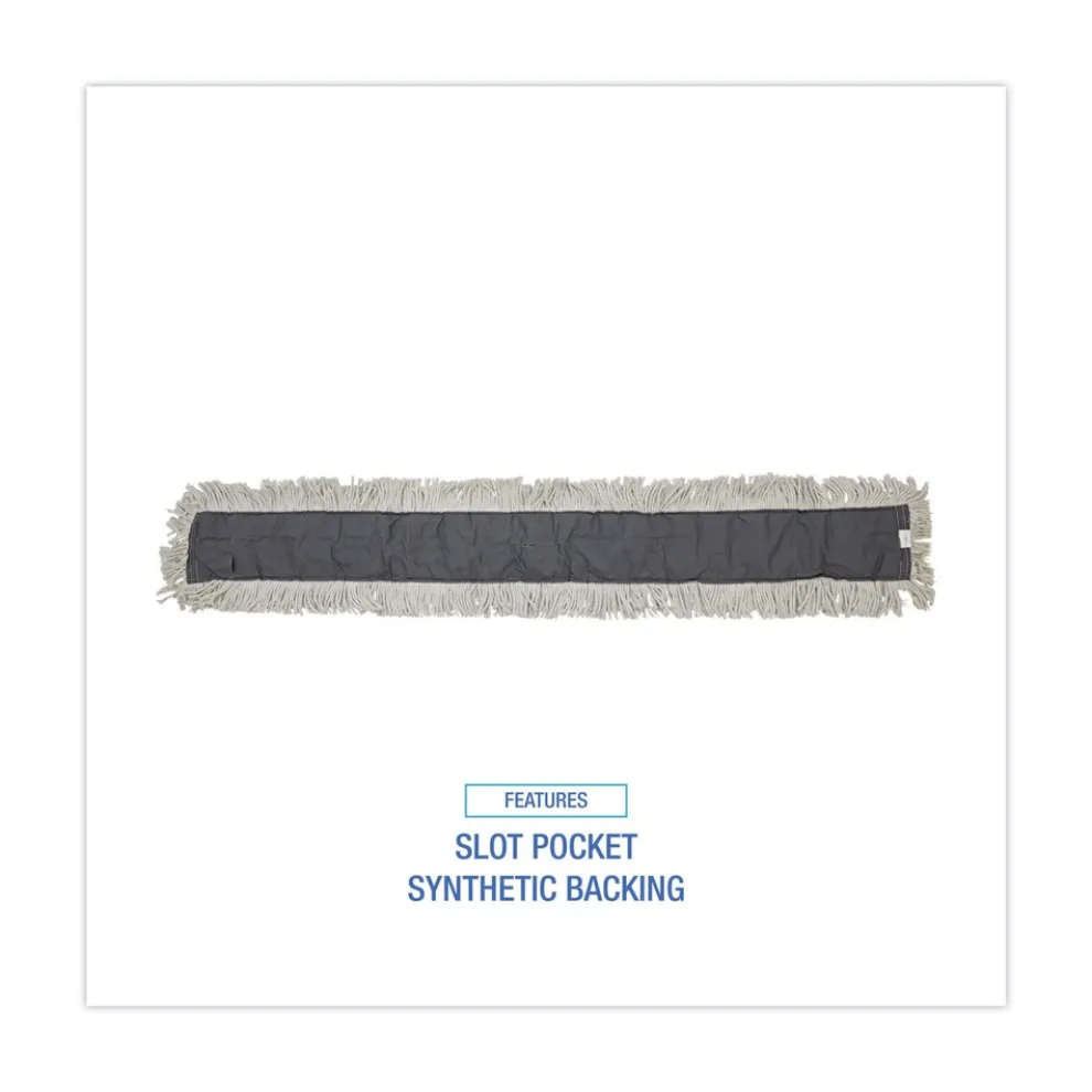 Boardwalk 60 in. x 5 in. Cut-End Disposable Cotton Dust Mop Head (12/Carton)