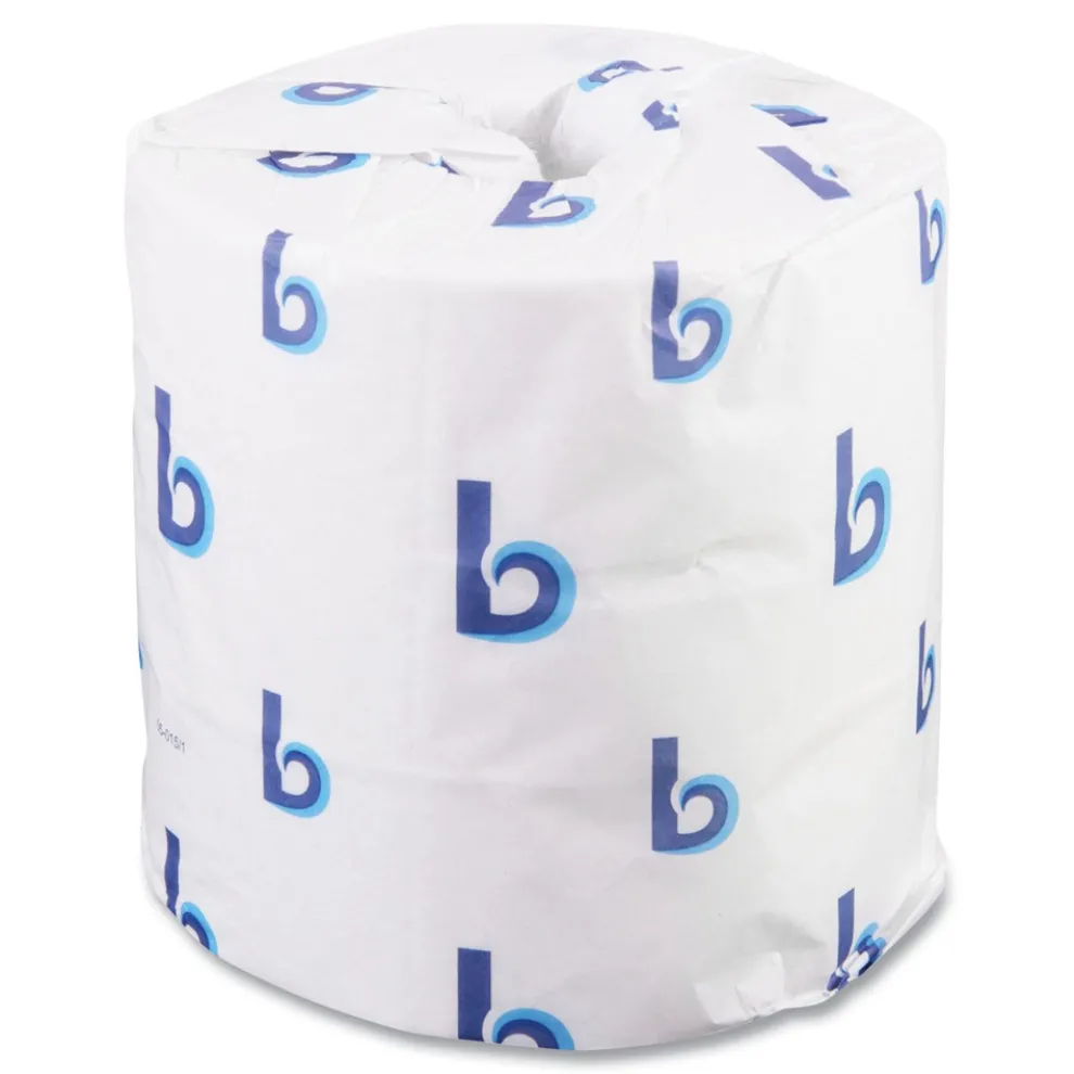 Boardwalk 4.5 in. x 4.5 in. 2-Ply Septic Safe Toilet Tissue - White (96/Carton)
