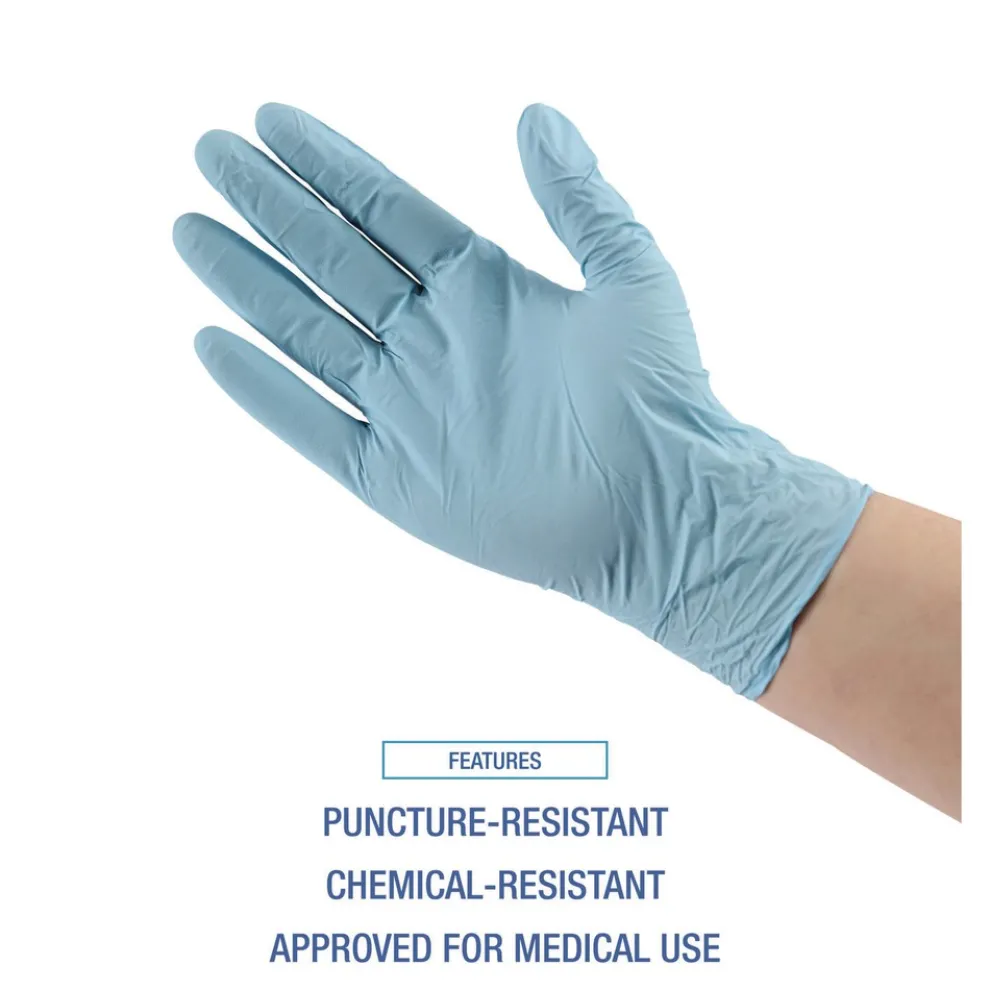 Boardwalk 5 mil. Disposable Examination Nitrile Gloves - Small, Blue (100/Box)