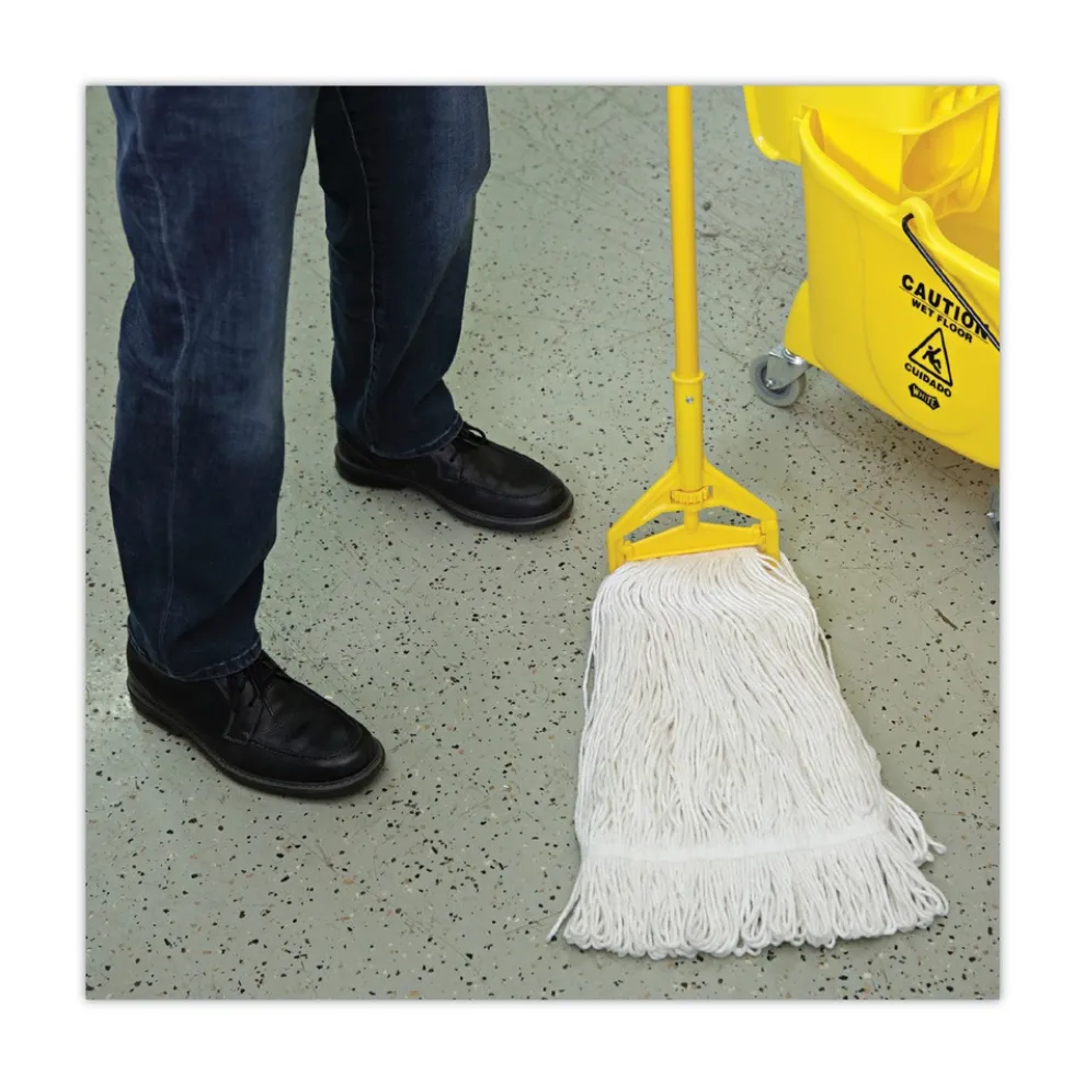 Boardwalk 16 oz. Cotton Premium Cut-End Wet Mop Heads - White (12/Carton)