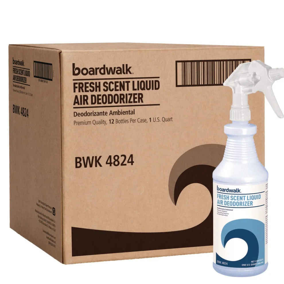 Boardwalk 32 oz. Spray Bottle RTU Liquid Air Deodorizer - Fresh Scent (12/Carton)