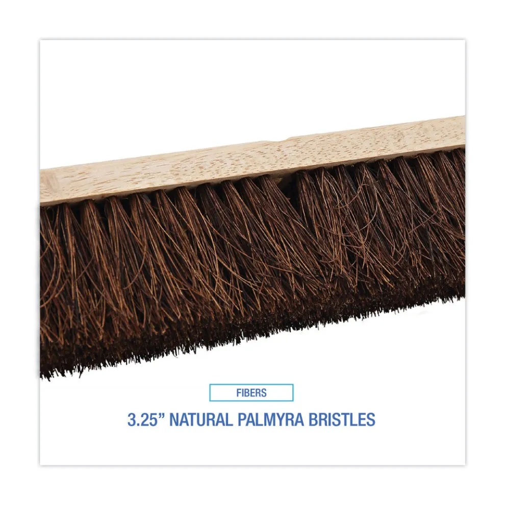 Boardwalk BWK20118 18 in. Brush 3.25 in. Natural Palmyra Fiber Bristles Floor Brush Head