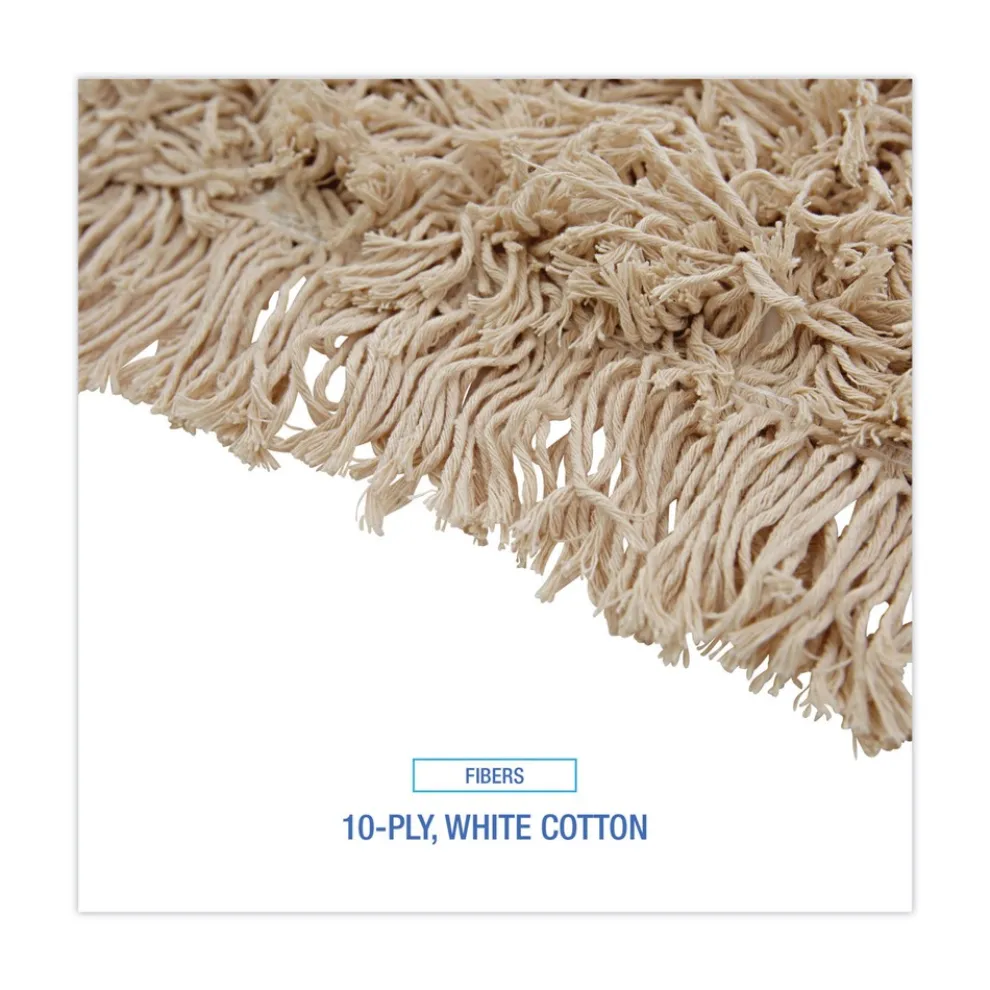 Boardwalk BWK1360 60 in. x 5 in. Hygrade Cotton Industrial Dust Mop Head - White