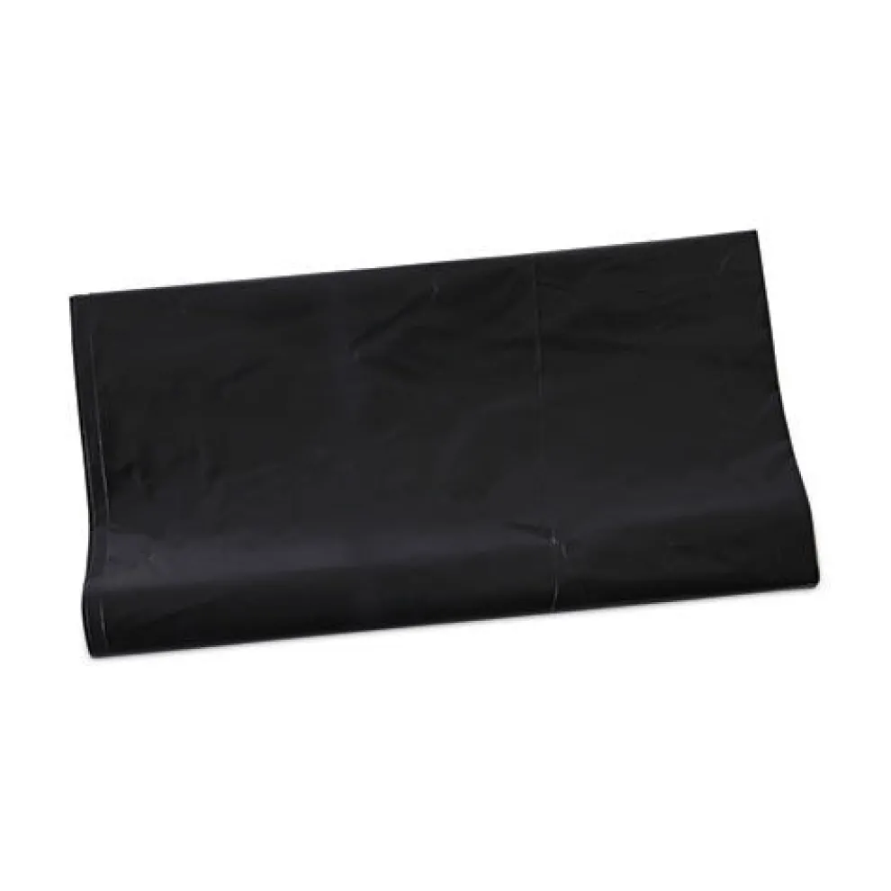 Boardwalk H8647WKK 56 Gallon 1.7 mil 43 in. x 47 in. Flat Pack Linear Low Density Industrial Can Liners - Black (100/Carton)