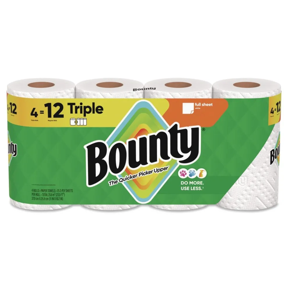 Bounty 10.5 in. x 11 in. 2-Ply Kitchen Roll Paper Towels - White (24/Carton)