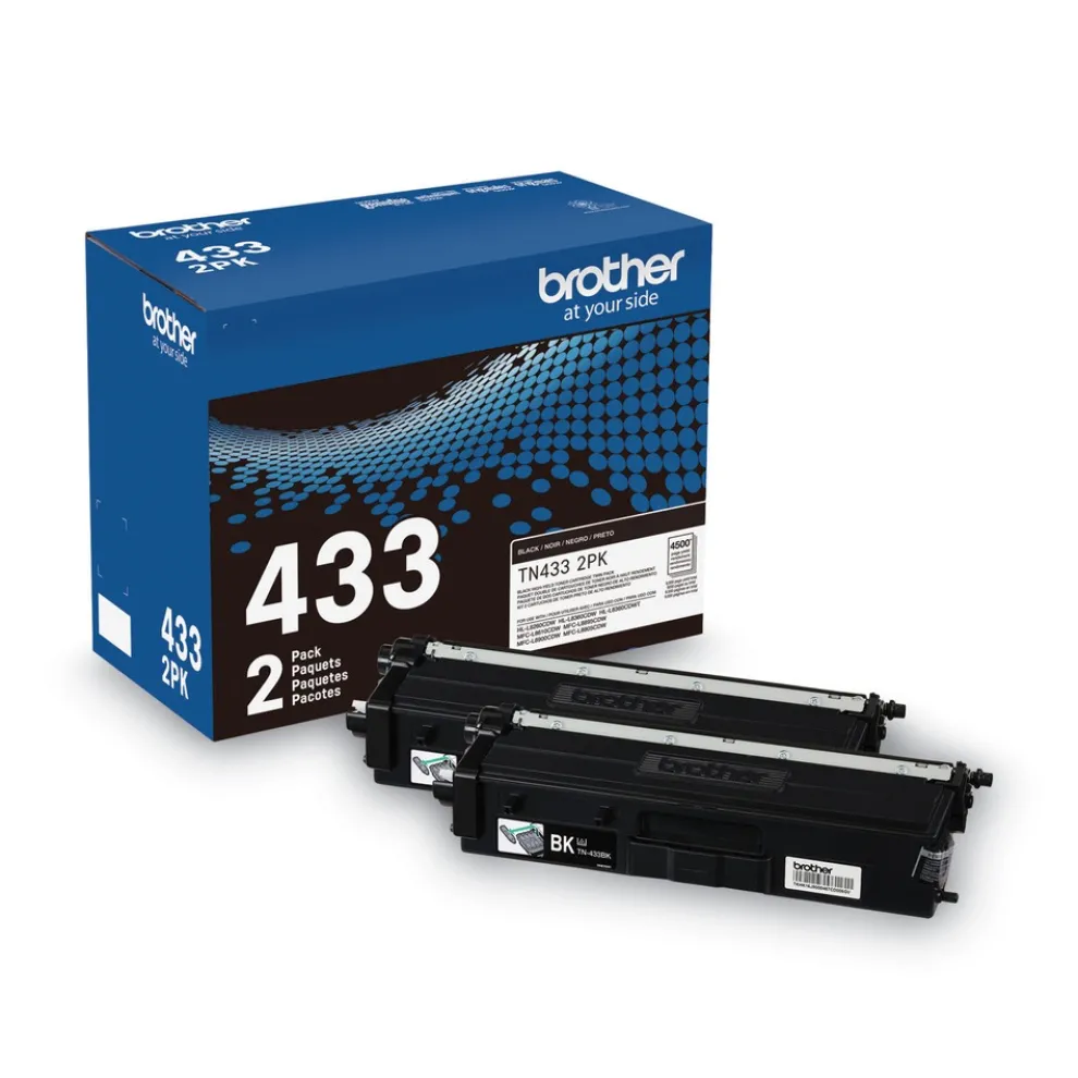 Brother 4,500 Page-Yield High-Yield Toner - Black (2/Pack)