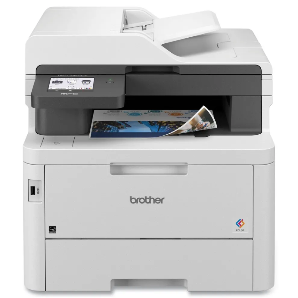 Brother Copy/Fax/Print/Scan Wireless Digital Laser Color All-in-One Printer - White