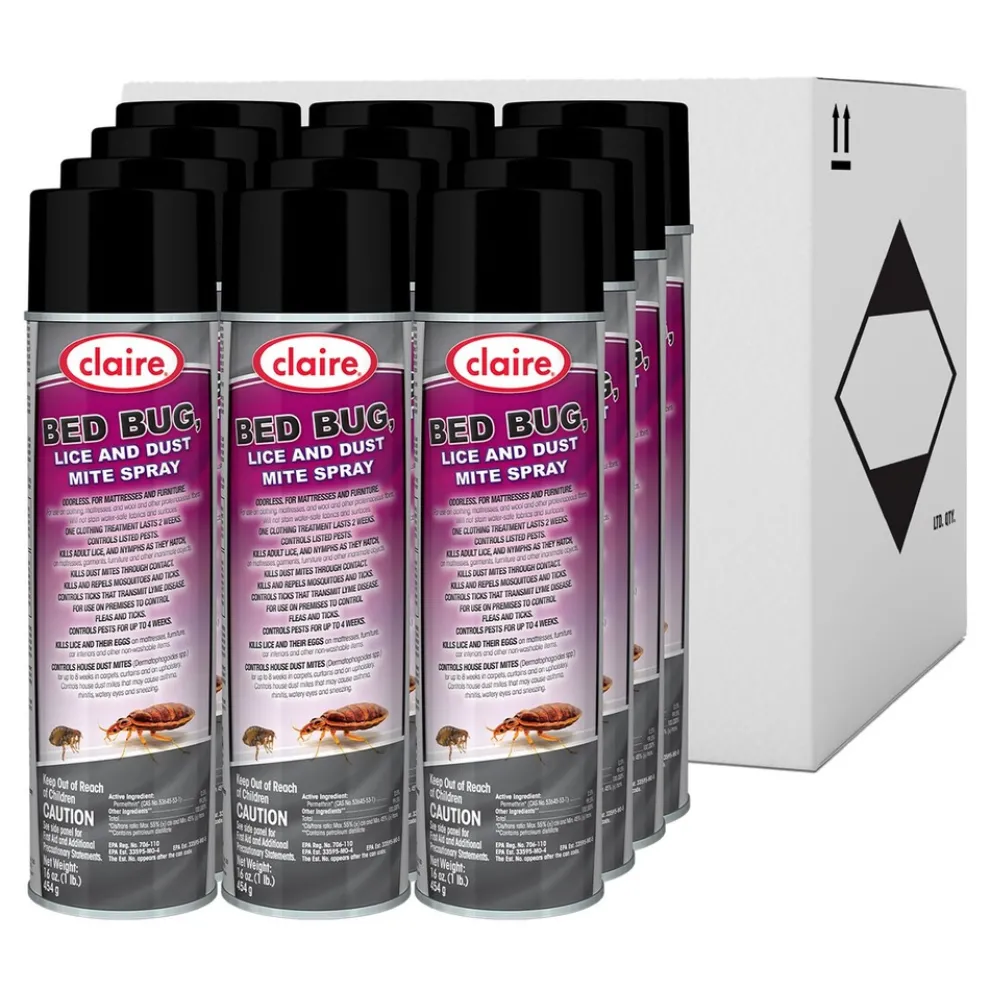 Claire 16 oz. Aerosol Spray Bed Bug Killer (12/Carton)