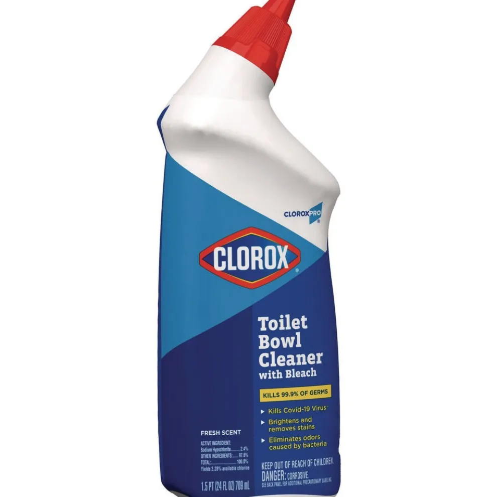 Clorox 24 oz. Bottle Toilet Bowl Cleaner with Bleach - Fresh Scent (12/Carton)