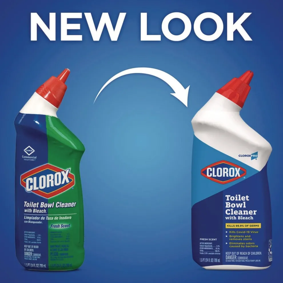 Clorox 24 oz. Bottle Toilet Bowl Cleaner with Bleach - Fresh Scent (12/Carton)