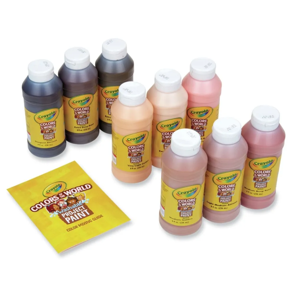 Crayola 8 oz. Bottles Colors of the World Washable Paint - 9 Assorted Colors