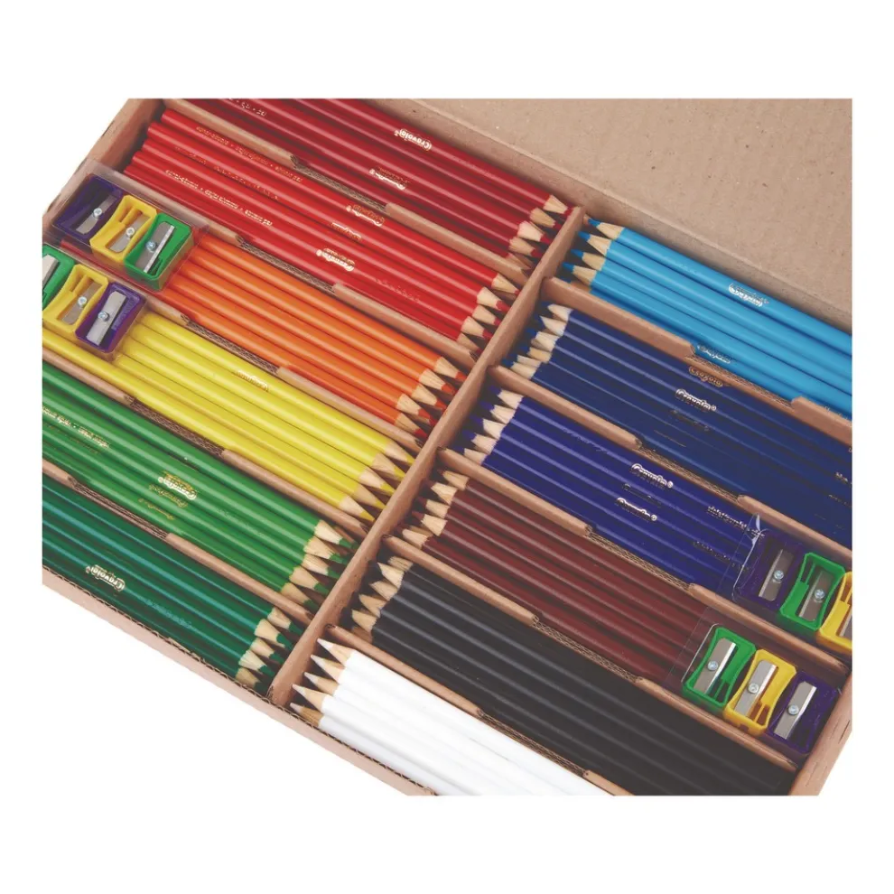 Crayola Color Pencil Classpack Set with Sharpeners - Assorted Lead and Barrel Colors (240/Pack)
