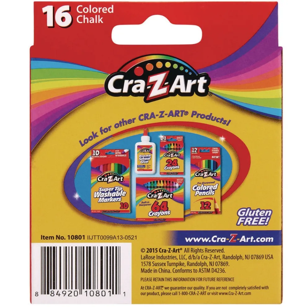 Cra-Z-Art Colored Chalk - Assorted Colors (16/Pack)