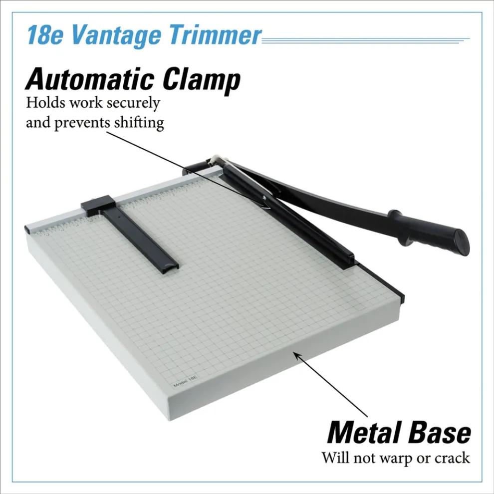 Dahle 18E Vantage 15.5 x 18.75 Guillotine 15-Sheet Paper Trimmer/Cutter