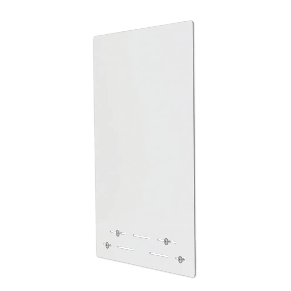 Deflecto 23.75 in. x 31.75 in. Acrylic Mounting Safety Barrier with Full Shield - Clear (2/Carton)