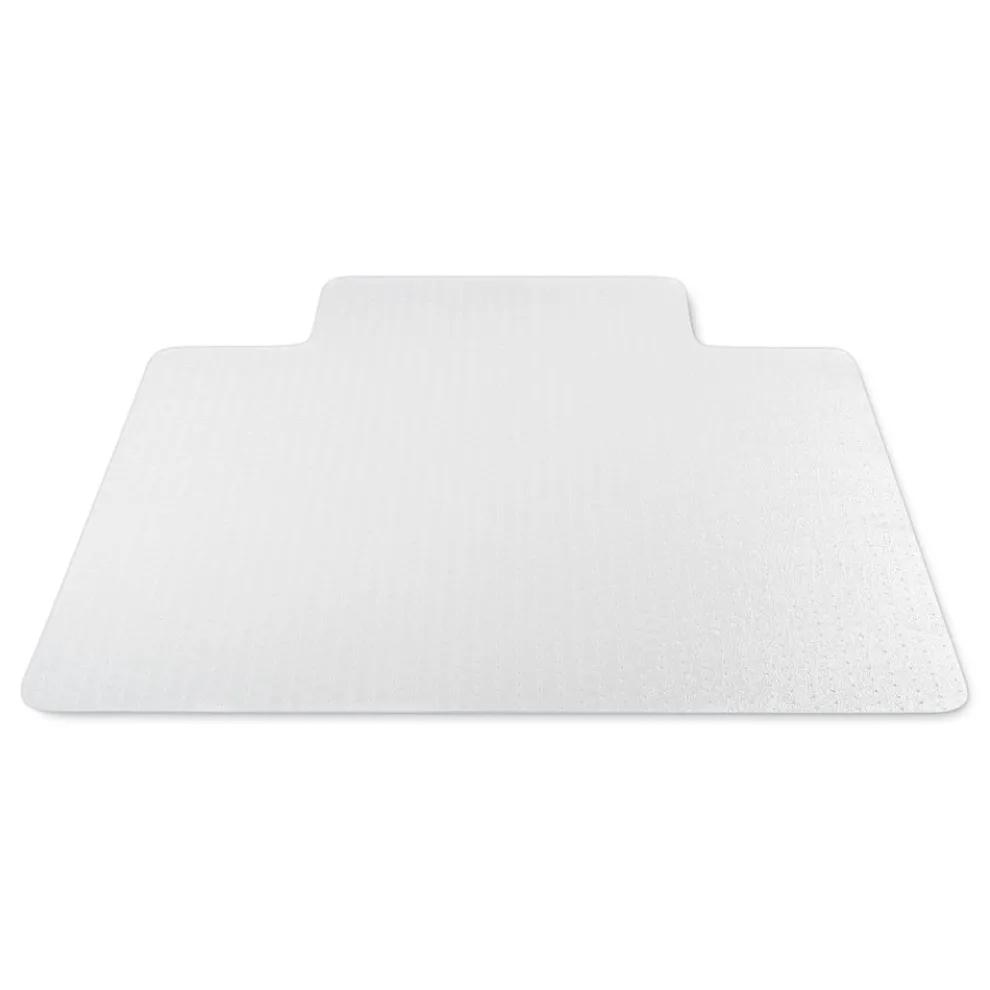 Deflecto Medium Pile Carpet Lipped 48 in. x 36 in. Antimicrobial Chair Mat - Clear (1/Carton)