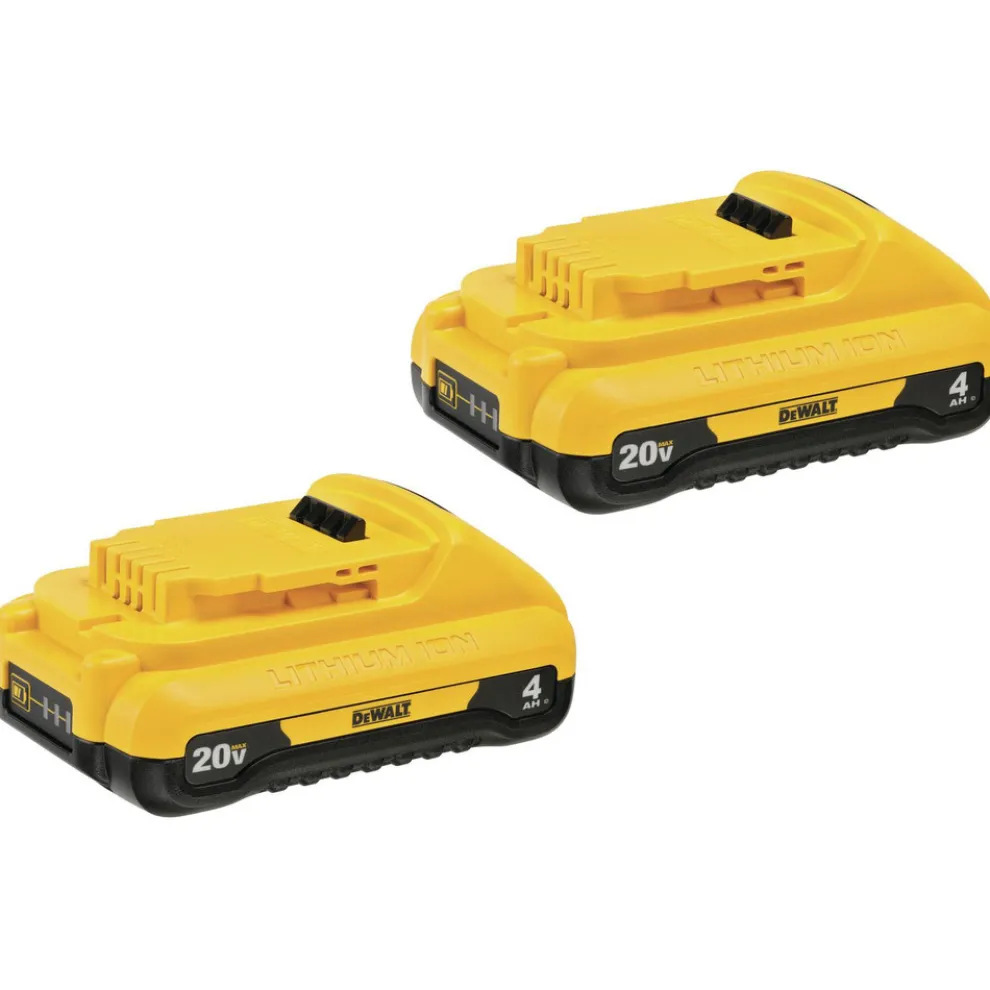 Dewalt (2) 20V MAX 4 Ah Compact Lithium-Ion Batteries