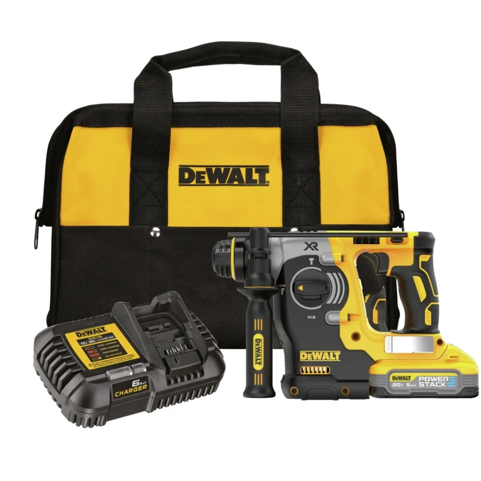 Dewalt 20V MAX XR Brushless Lithium-Ion 1 in. Cordless SDS PLUS Rotary Hammer Kit (5 Ah)