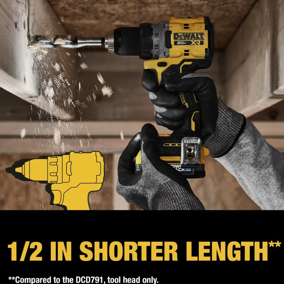 Dewalt 20V MAX XR Brushless Lithium-Ion 1/2 in. Cordless Drill Driver Kit with 2 Batteries (2 Ah)
