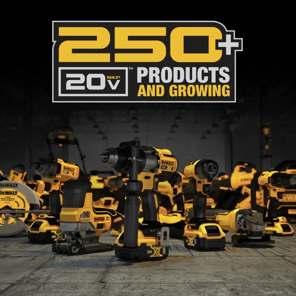 Dewalt 20V MAX XR Brushless Lithium-Ion 1/2 in. Cordless Drill Driver Kit with 2 Batteries (2 Ah)