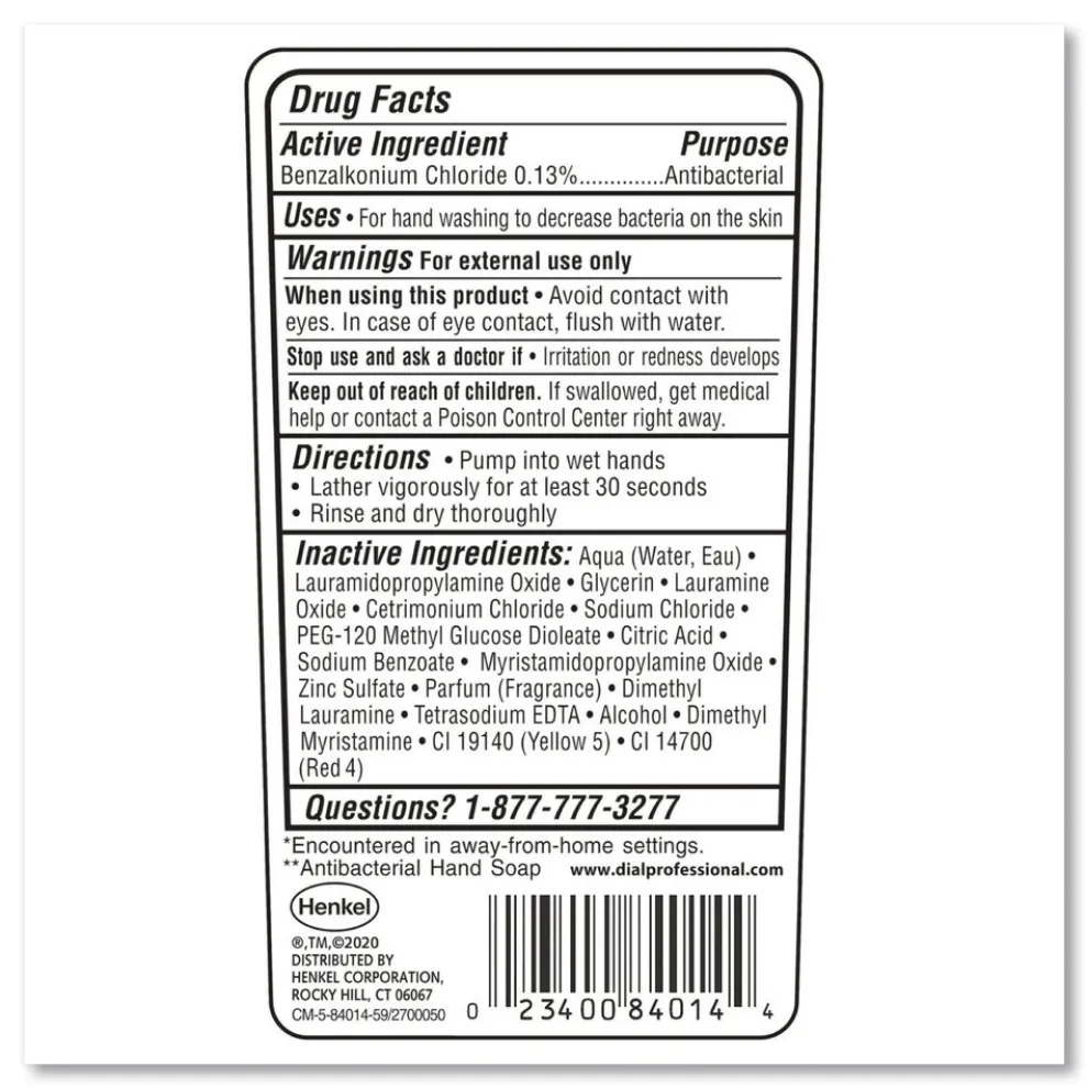 Dial Professional 7.5 oz Antibacterial Liquid Hand Soap - Gold