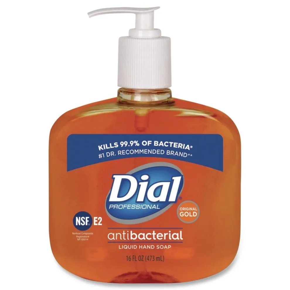 Dial Professional 16 oz. Antibacterial Liquid Hand Soap - Gold (12/Carton)