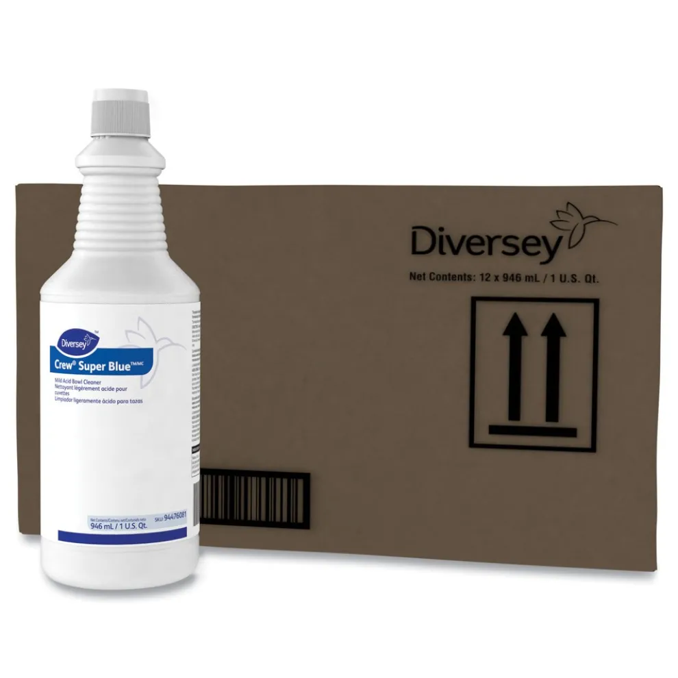 Diversey Care Crew Super Blue Citrus Scent 32 oz. Squeeze Bottle Mild Acid Bowl Cleaner (12/Carton)