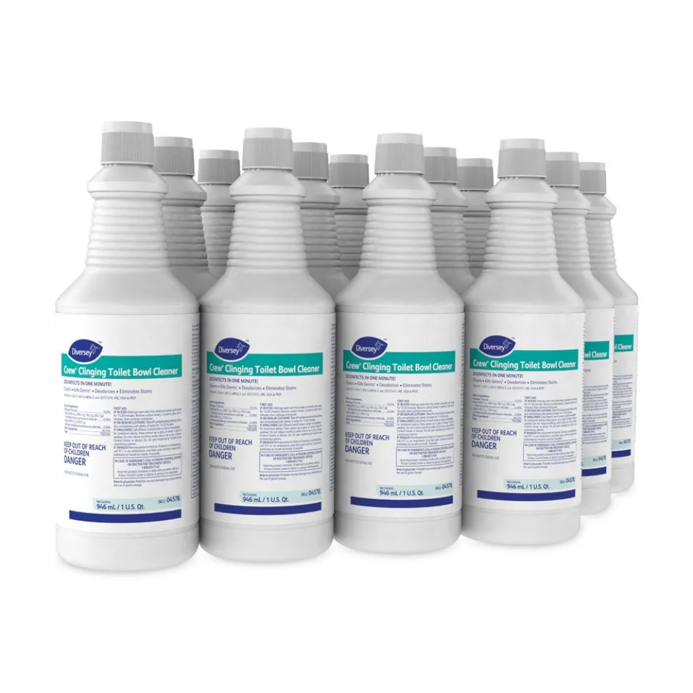 Diversey Care Crew 1 qt. Liquid Bottle Clinging Toilet Bowl Cleaner - Floral Scent (12/Carton)