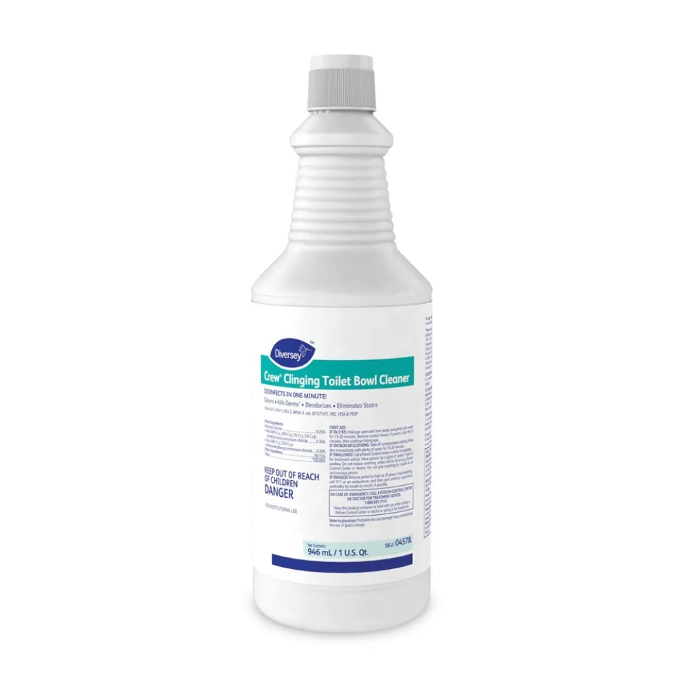 Diversey Care Crew 1 qt. Liquid Bottle Clinging Toilet Bowl Cleaner - Floral Scent (12/Carton)