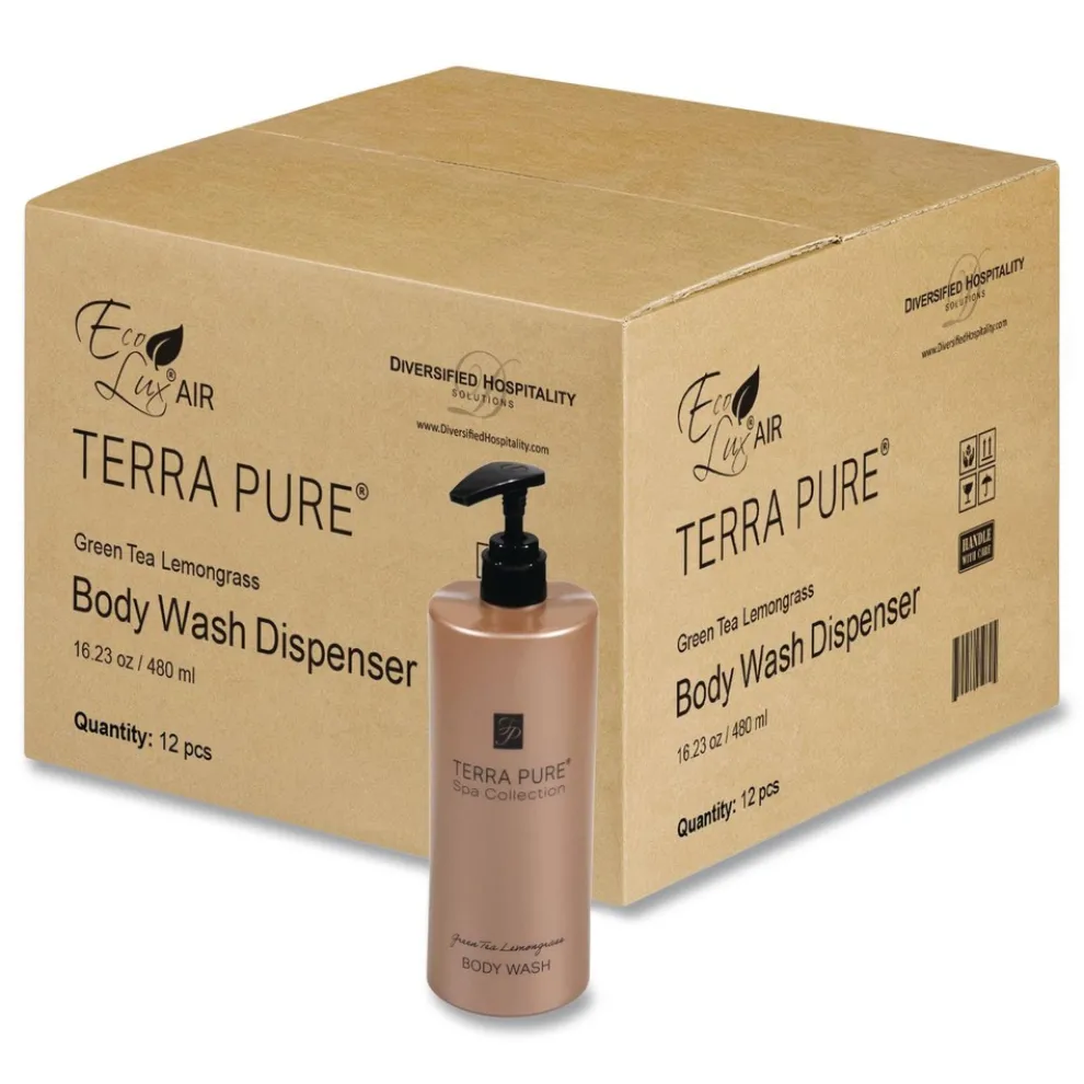 Diversified Hospitality Solutions Terra Pure 16.23 oz Body Wash - Green Tea Lemongrass (12/Carton)