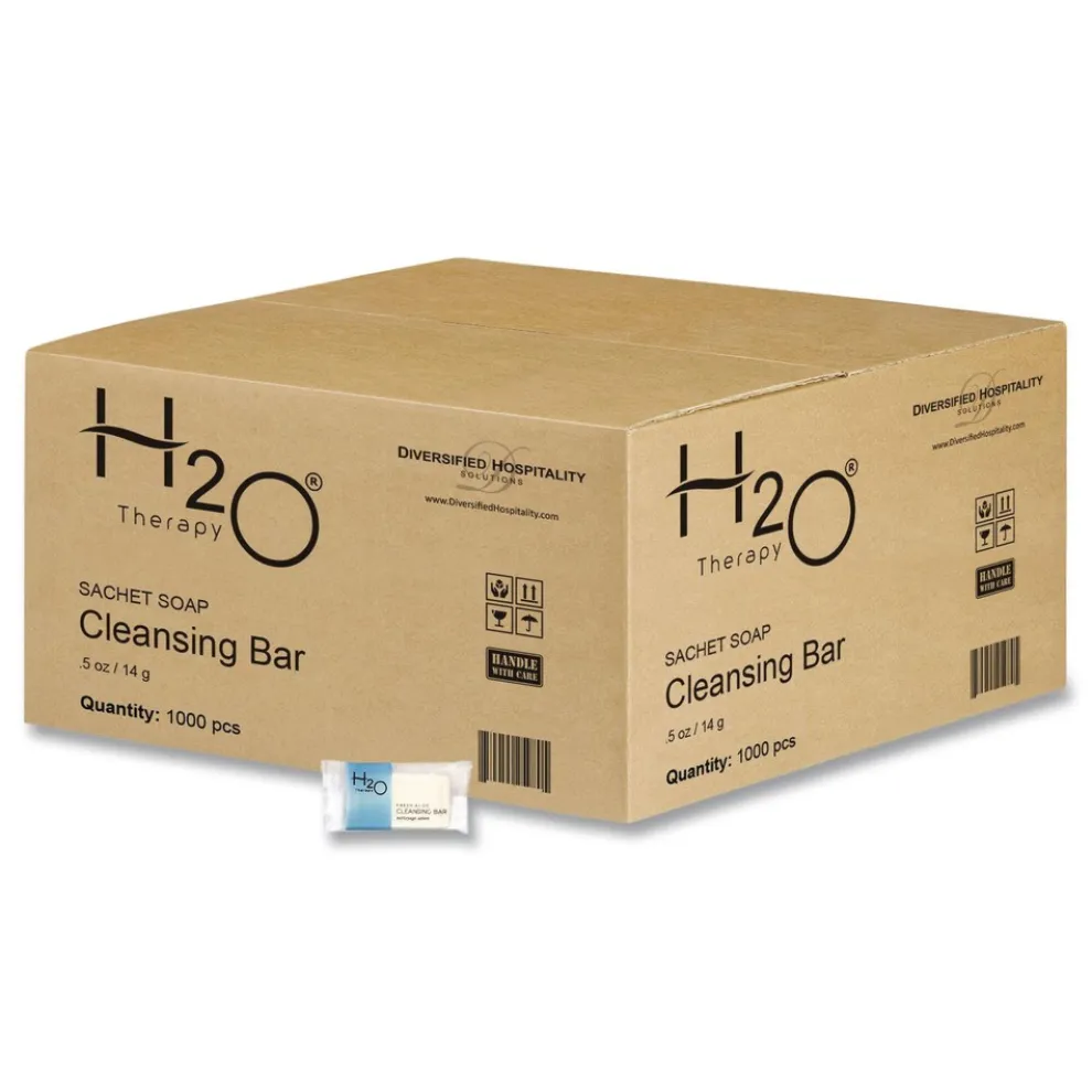 Diversified Hospitality Solutions H2O Therapy 0.5 oz Soaps - White Tea and Lemongrass (1000/Carton)