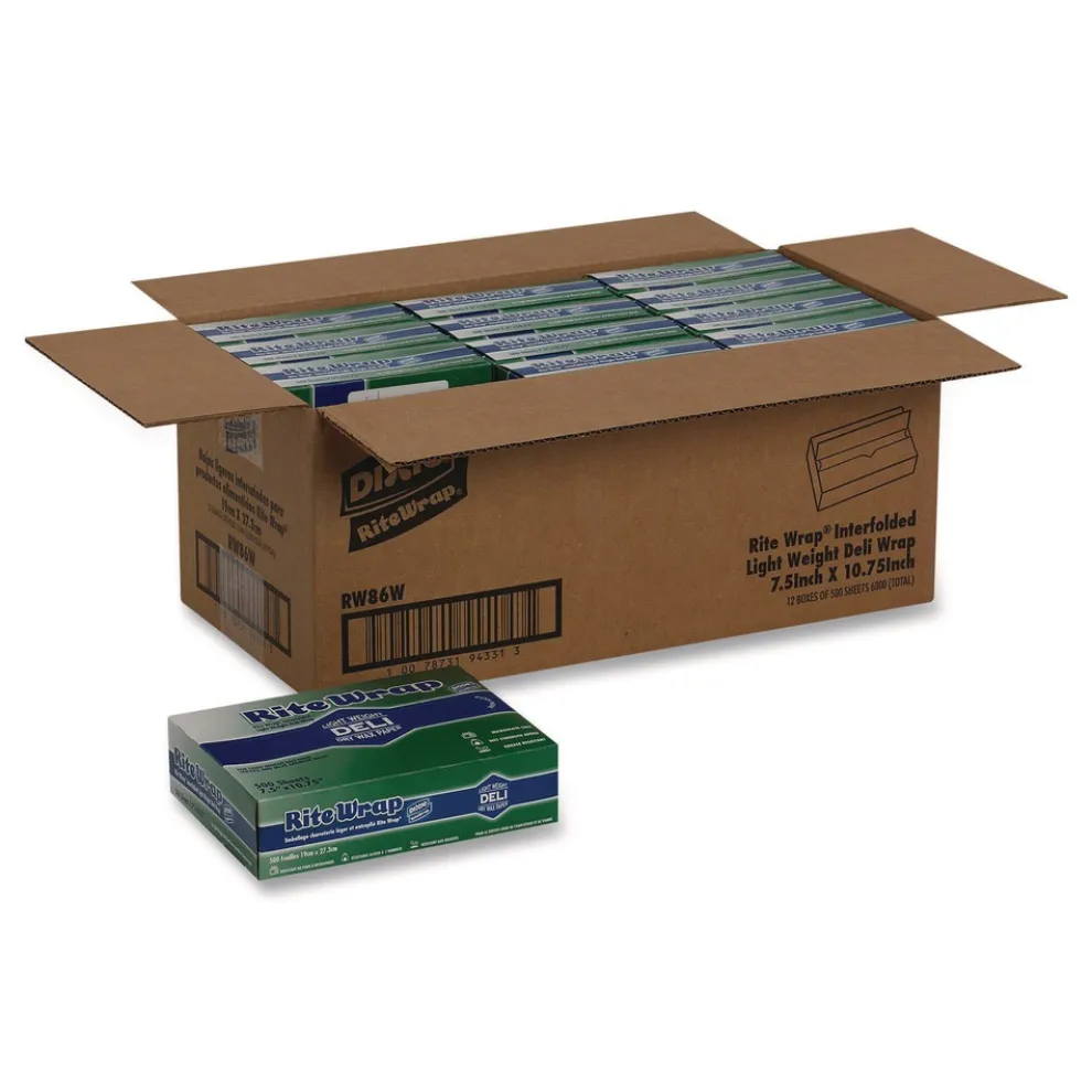 Dixie Dispens-A-Wax 10.75 in. x 7.5 in. Waxed Deli Patty Paper (6000/Carton)