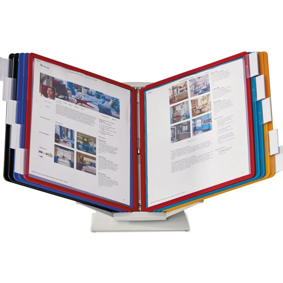 Durable 10 Panels VARIO Pro Legal Desktop Reference System - Assorted Borders and Panels