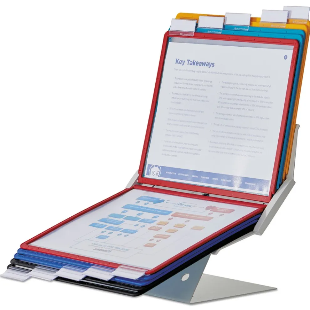 Durable 10 Panels VARIO Pro Legal Desktop Reference System - Assorted Borders and Panels