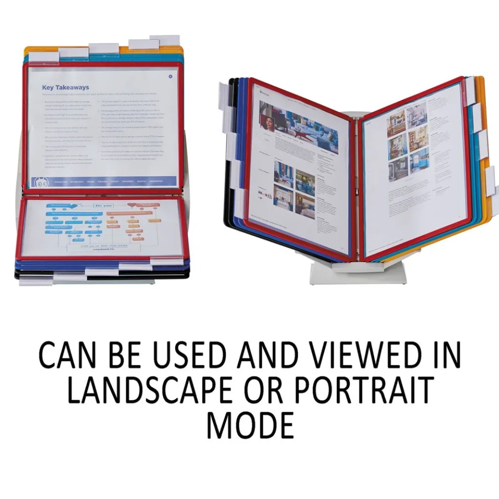 Durable 10 Panels VARIO Pro Legal Desktop Reference System - Assorted Borders and Panels