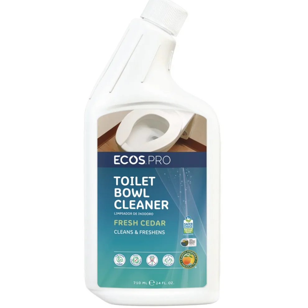 ECOS PRO 24 oz Toilet Bowl Cleaner Squeeze Bottle - Fresh Cedar Scent (6/Carton)
